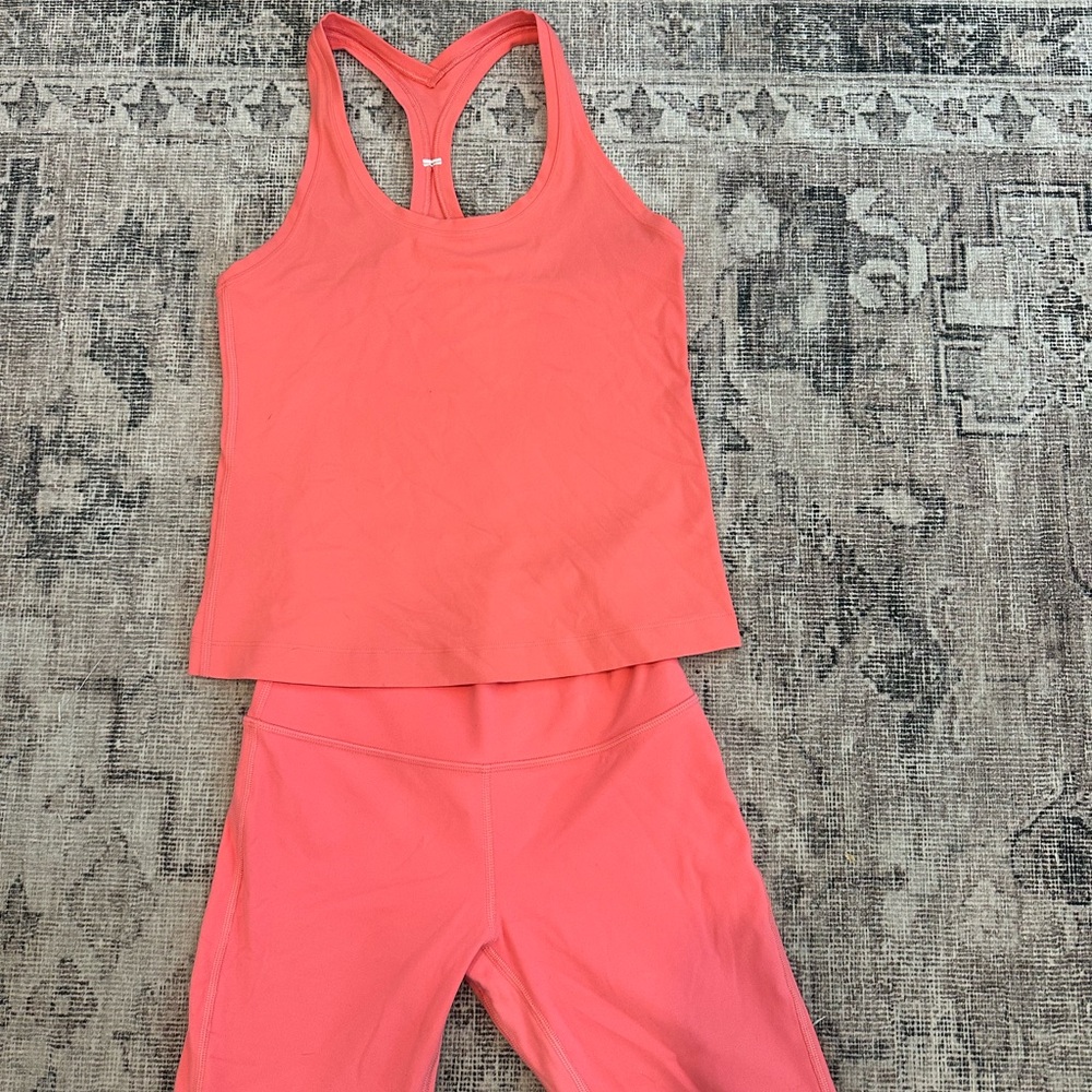 Lululemon Athletica Vibrant Coral Activewear Set